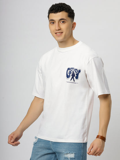 White Supima Oversized Graphic T-shirt