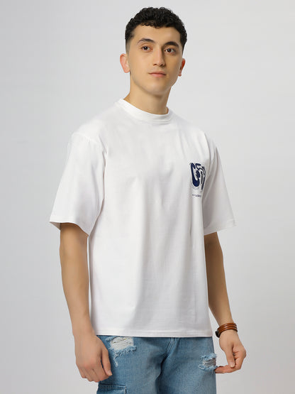White Supima Oversized Graphic T-shirt