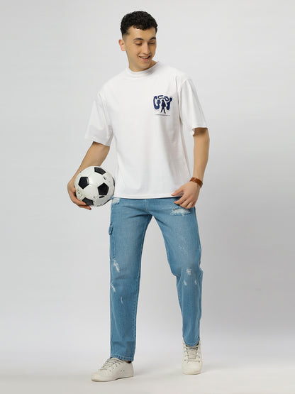 White Supima Oversized Graphic T-shirt