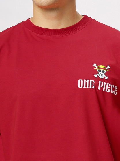 Red Supima Oversized Graphic T-shirt