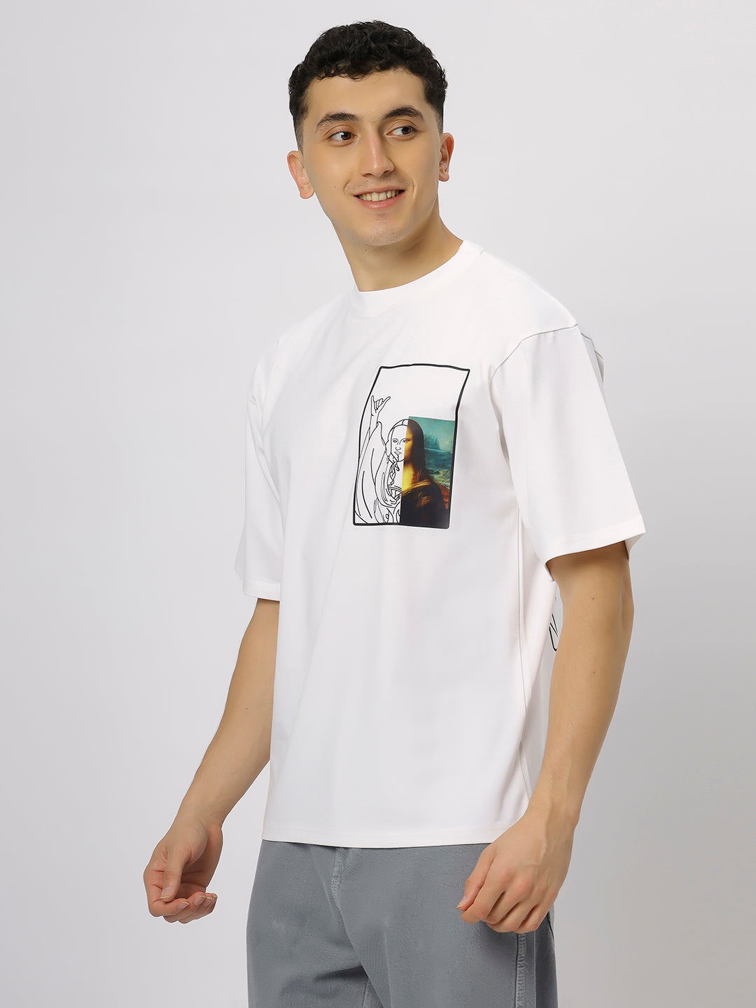 White Supima Oversized Graphic T-shirt