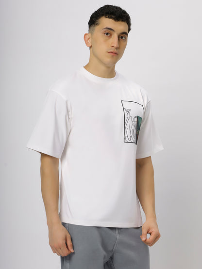 White Supima Oversized Graphic T-shirt