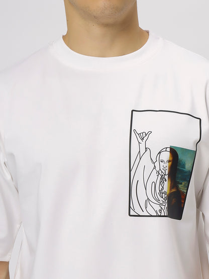 White Supima Oversized Graphic T-shirt