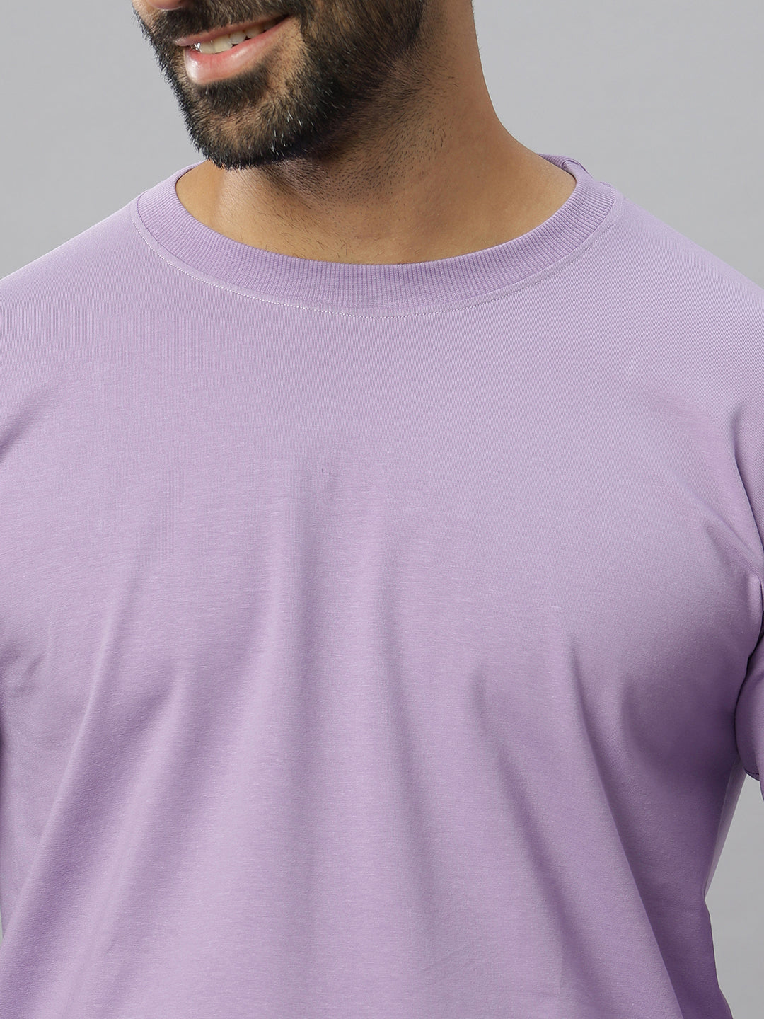 Lavender Supima Full Sleeve Round Neck T-shirt
