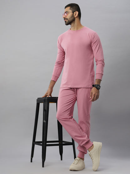 Onion Pink Supima Full Sleeve Round Neck T-shirt