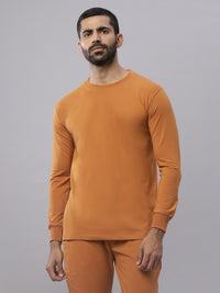 Rust Supima Full Sleeve Round Neck T-shirt