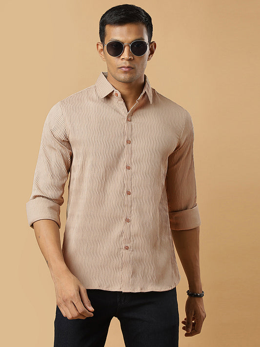Chiku | Wavy Ridge | Pleated Design Shirt