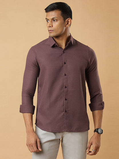 Purple | Classic Waffle Pattern | Waffle Texture Shirt