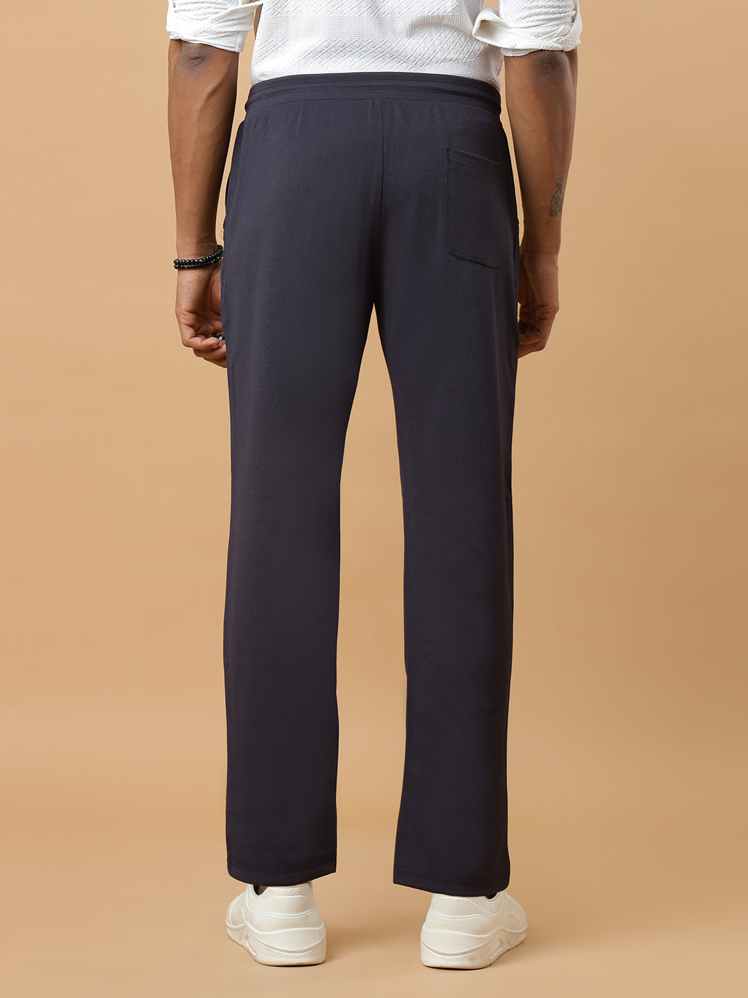 Dark Grey | Straight-Leg Essential Textured | Track Pants