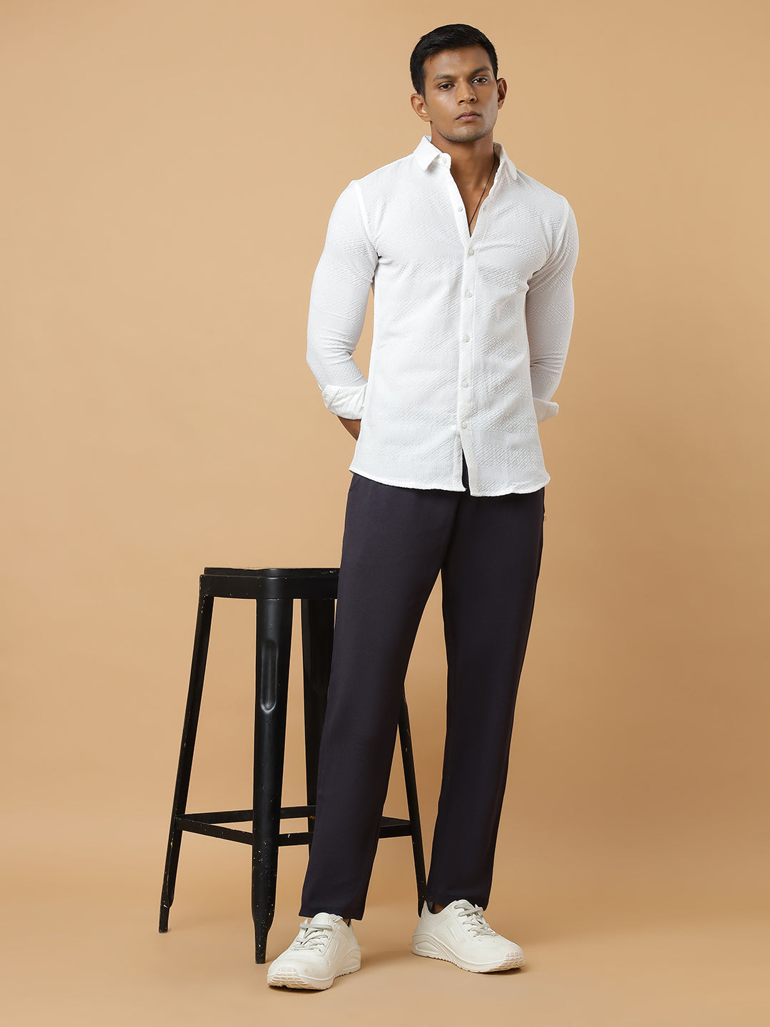 Dark Grey | Straight-Leg Essential Textured | Track Pants