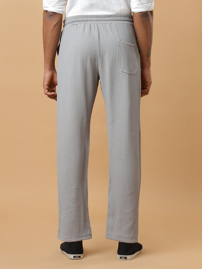 Grey | Relaxed Fit Textured | Breathable & Durable Track Pants