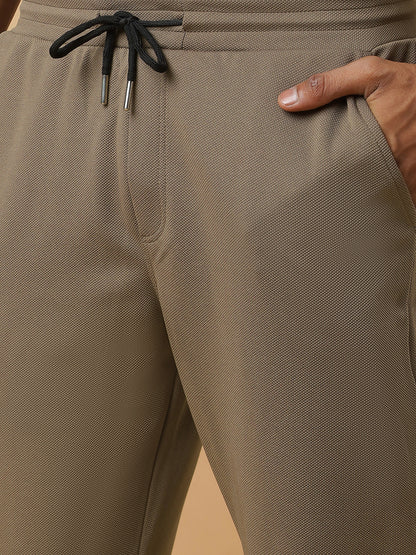 Beige | Straight-Leg Essential Textured | Track Pants