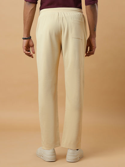 Cream | Straight-Leg Essential Textured | Track Pants