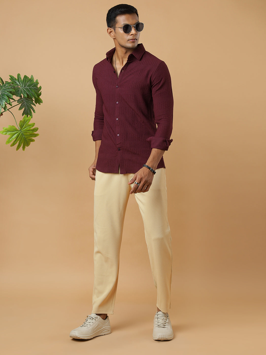 Cream | Straight-Leg Essential Textured | Track Pants
