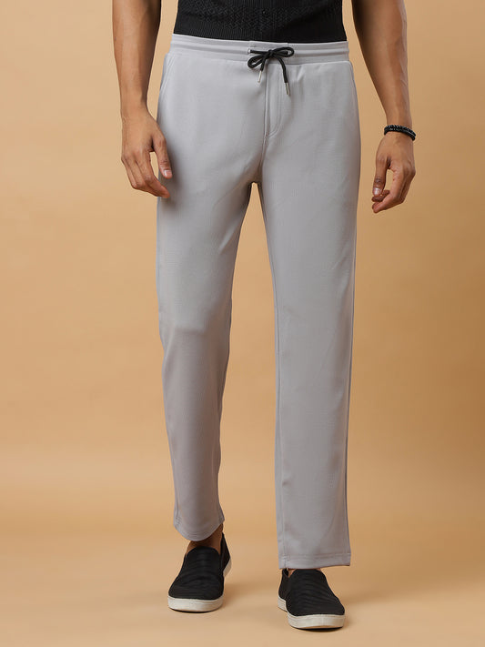 Grey | Straight-Leg Essential Textured | Track Pants
