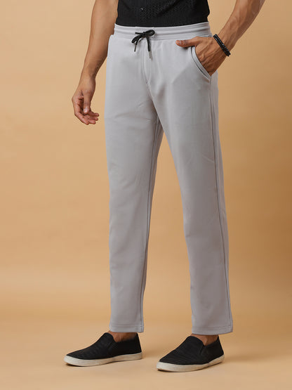 Grey | Straight-Leg Essential Textured | Track Pants
