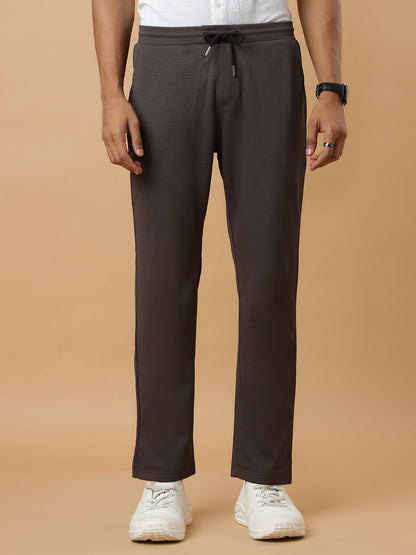 Charcoal | Straight-Leg Essential Textured | Track Pants