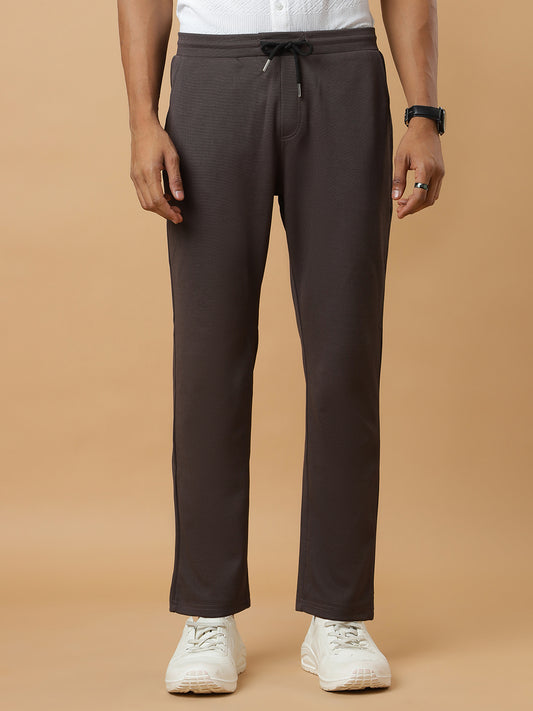Charcoal | Straight-Leg Essential Textured | Track Pants