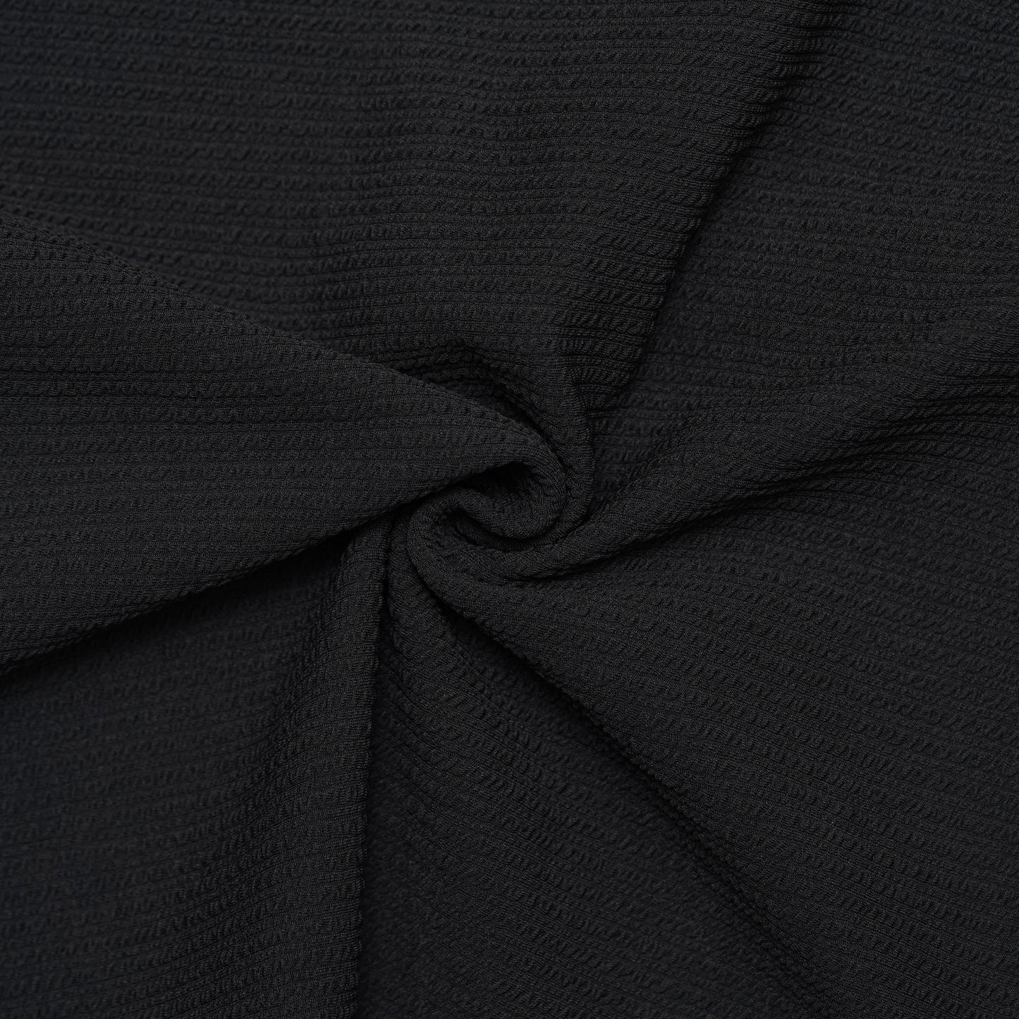 Black | Pique Textured | Polo Zipper T-Shirt