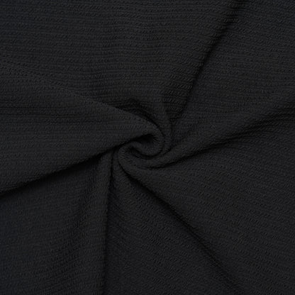 Black | Pique Textured | Polo Zipper T-Shirt