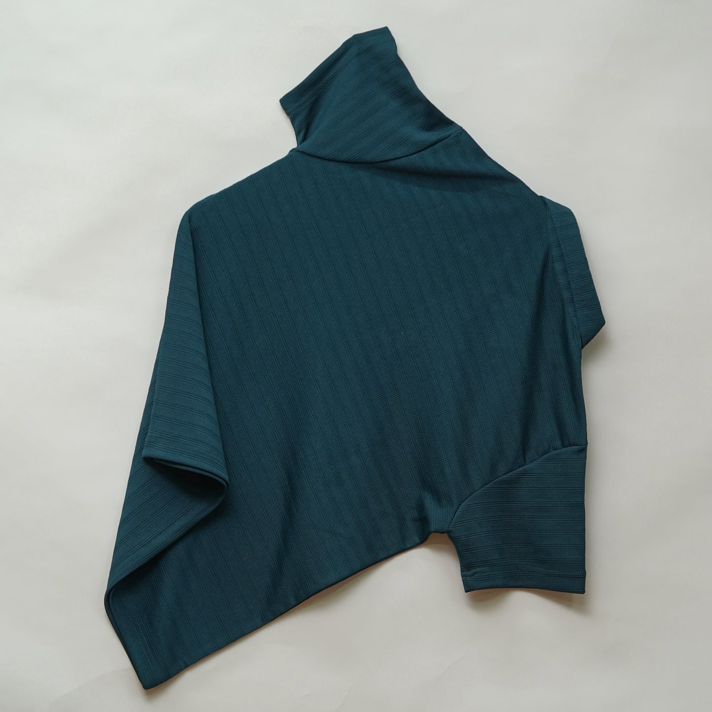 Bottle Green | Ottoman Rib Textured | Polo Zipper T-Shirt