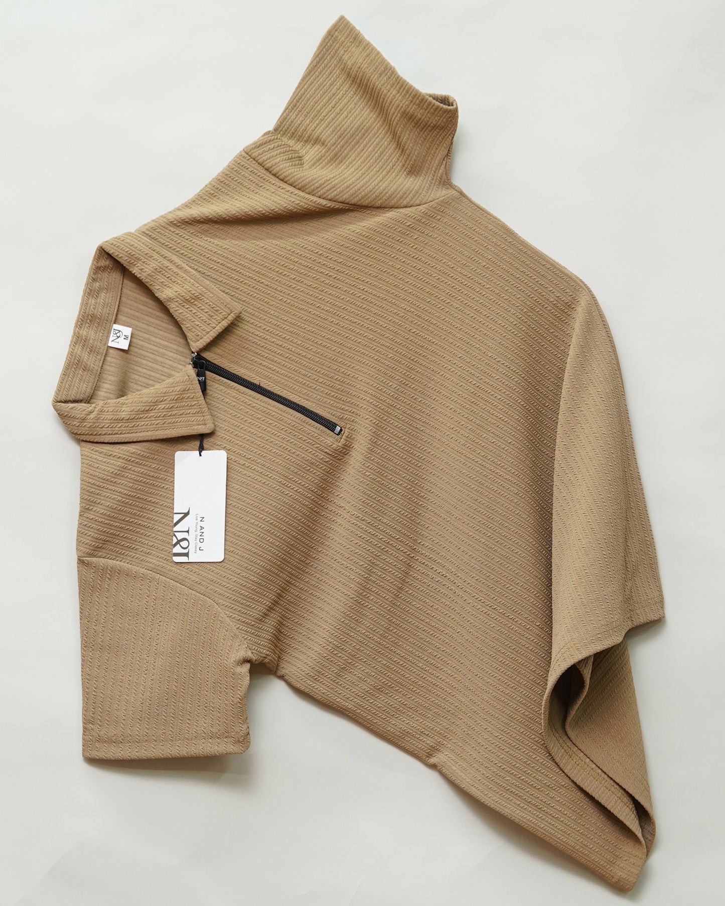 Chiku | Pique Textured | Polo Zipper T-Shirt