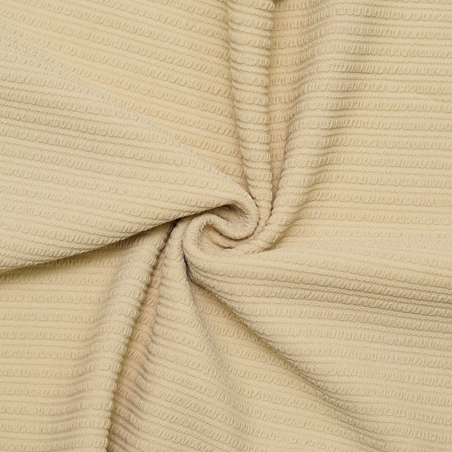 Cream | Pique Textured | Polo Zipper T-Shirt
