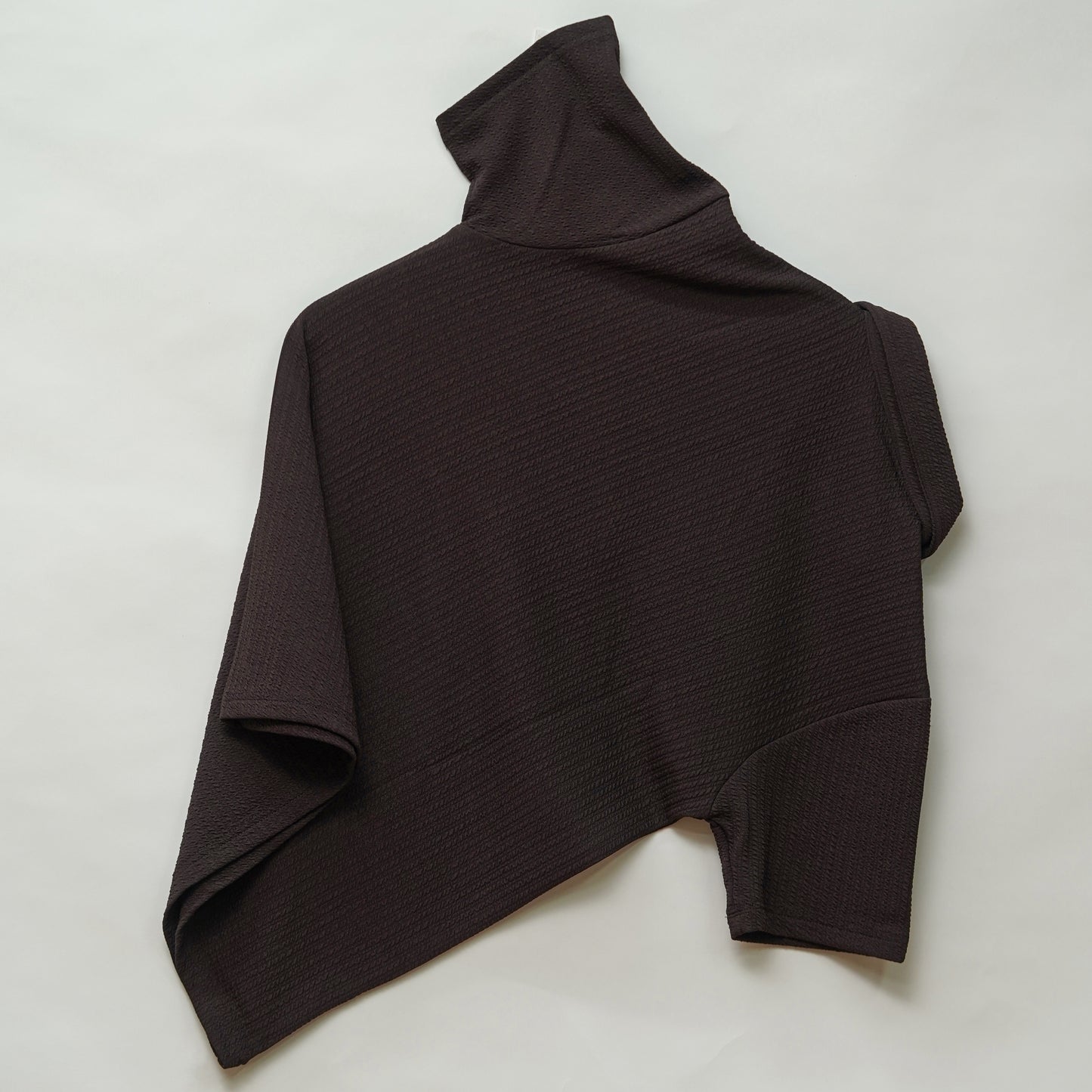 Dark Coffee | Pique Textured | Polo Zipper T-Shirt