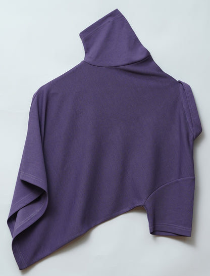 Dark Wine Zipper Polo T Shirt