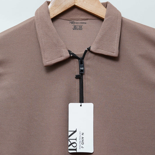Kiwi Zipper Polo T Shirt