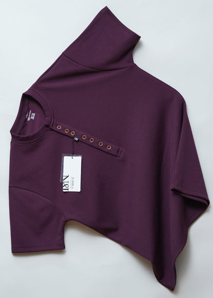 Wine | Premium Henley Neck | Polo T-Shirt