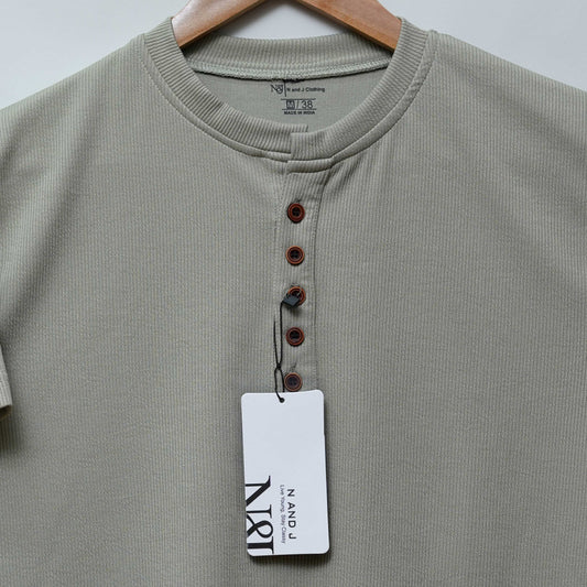 Dark Pista | Premium Henley Neck | Polo T-Shirt