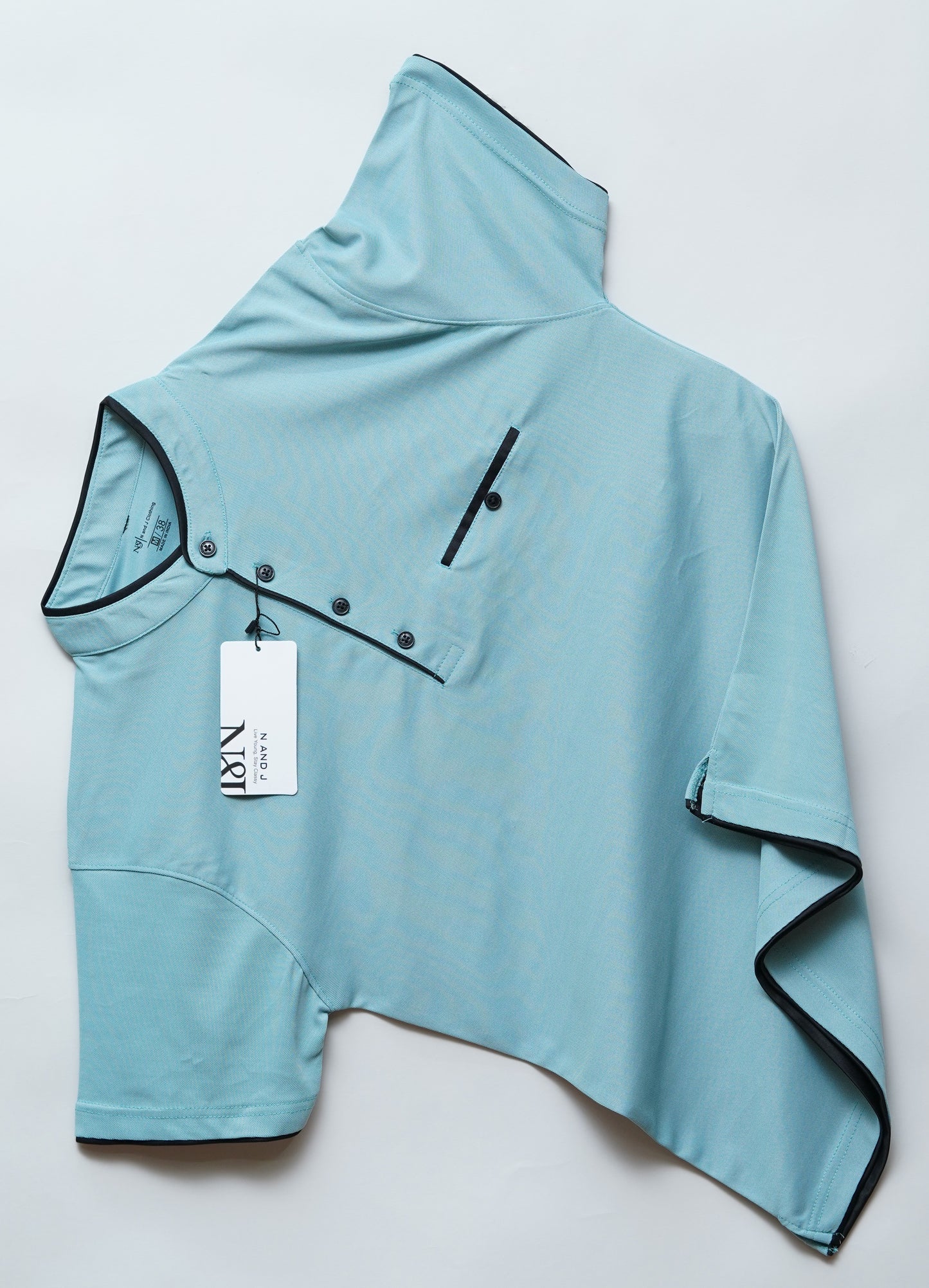 Dark Teal | Henley Neck T-Shirt | PocketCut