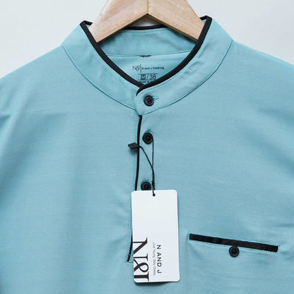 Dark Teal | Henley Neck T-Shirt | PocketCut