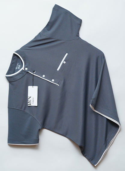 Dark Grey | Henley Neck T-Shirt | PocketCut
