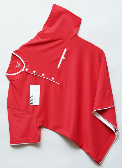 Red | Henley Neck T-Shirt | PocketCut