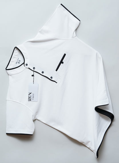 White | Henley Neck T-Shirt | PocketCut