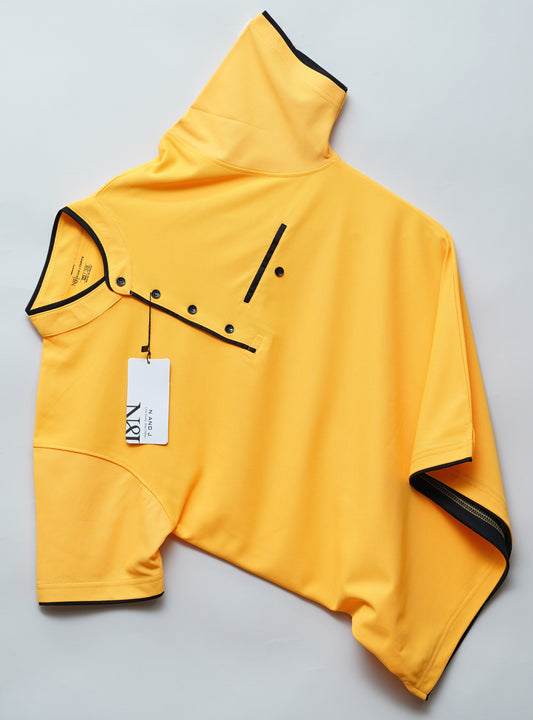 Yellow | Henley Neck T-Shirt| PocketCut