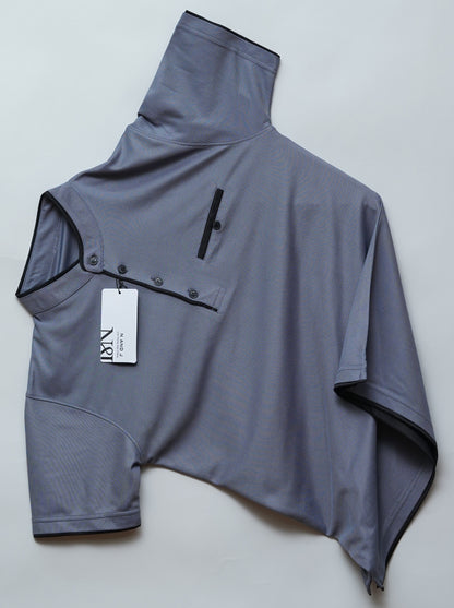 Steel Grey | Henley Neck T-Shirt | PocketCut