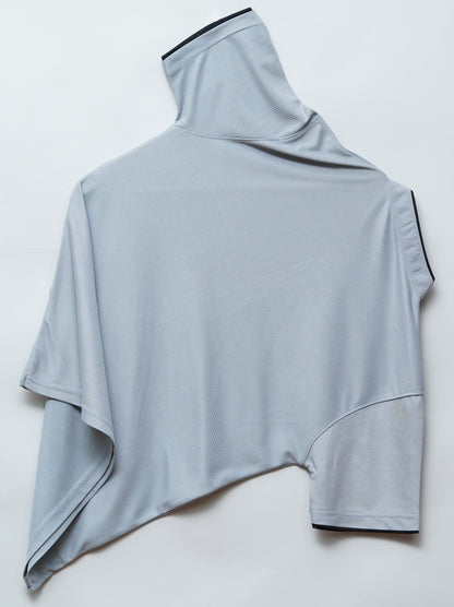 Grey | Solid Henley Neck | Polo T-Shirt