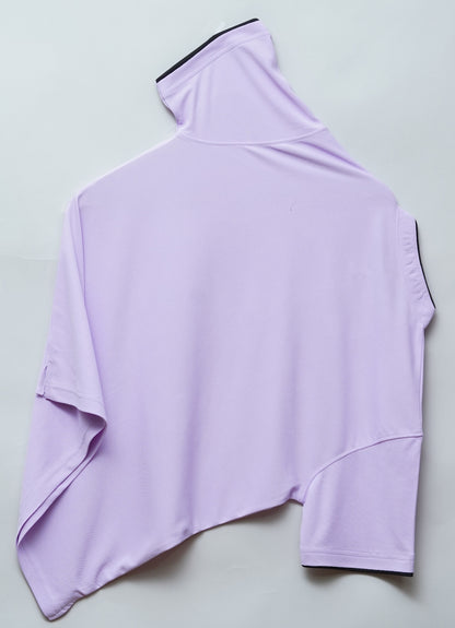 Lavender | Solid Henley Neck | Polo T-Shirt
