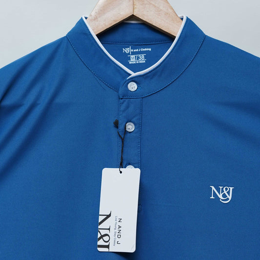 Airforce | Solid Henley Neck | Polo T-Shirt
