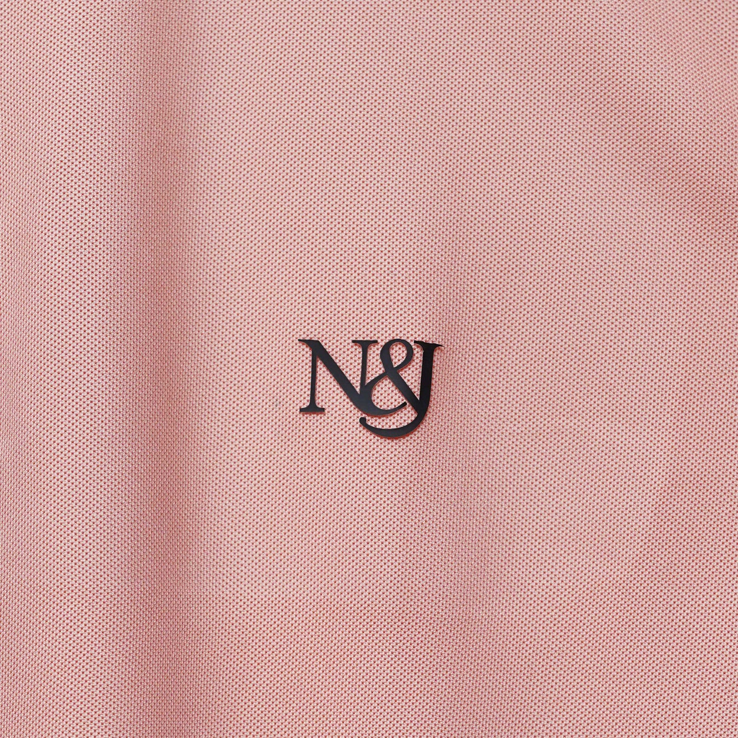 Peach | Solid Henley Neck | Polo T-Shirt