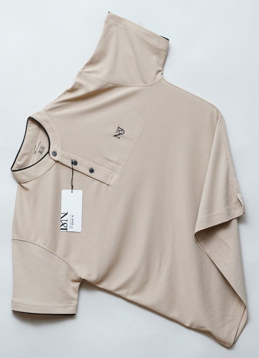 Chiku | Solid Henley Neck | Polo T-Shirt