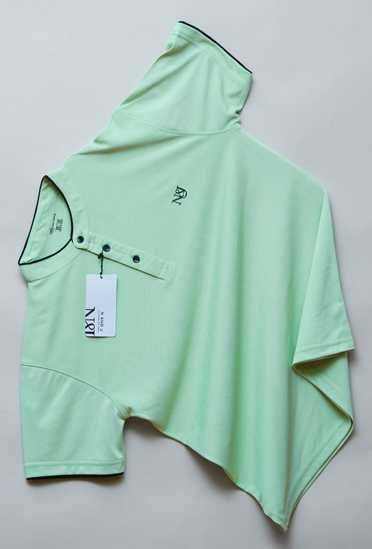 Pista | Solid Henley Neck | Polo T-Shirt