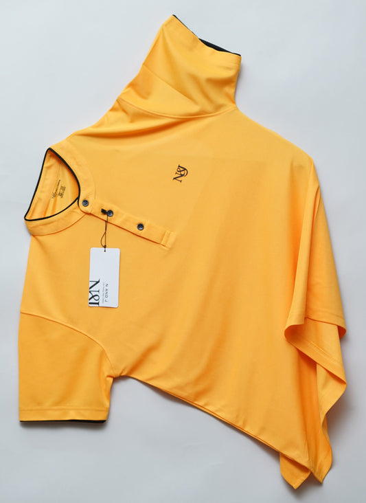 Yellow | Solid Henley Neck | Polo T-Shirt