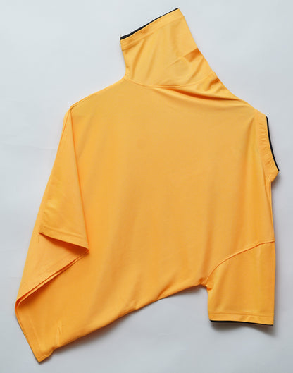 Yellow | Solid Henley Neck | Polo T-Shirt