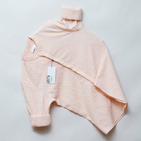 Peach | Geometric Pattern | Mandarin Collar Shirt