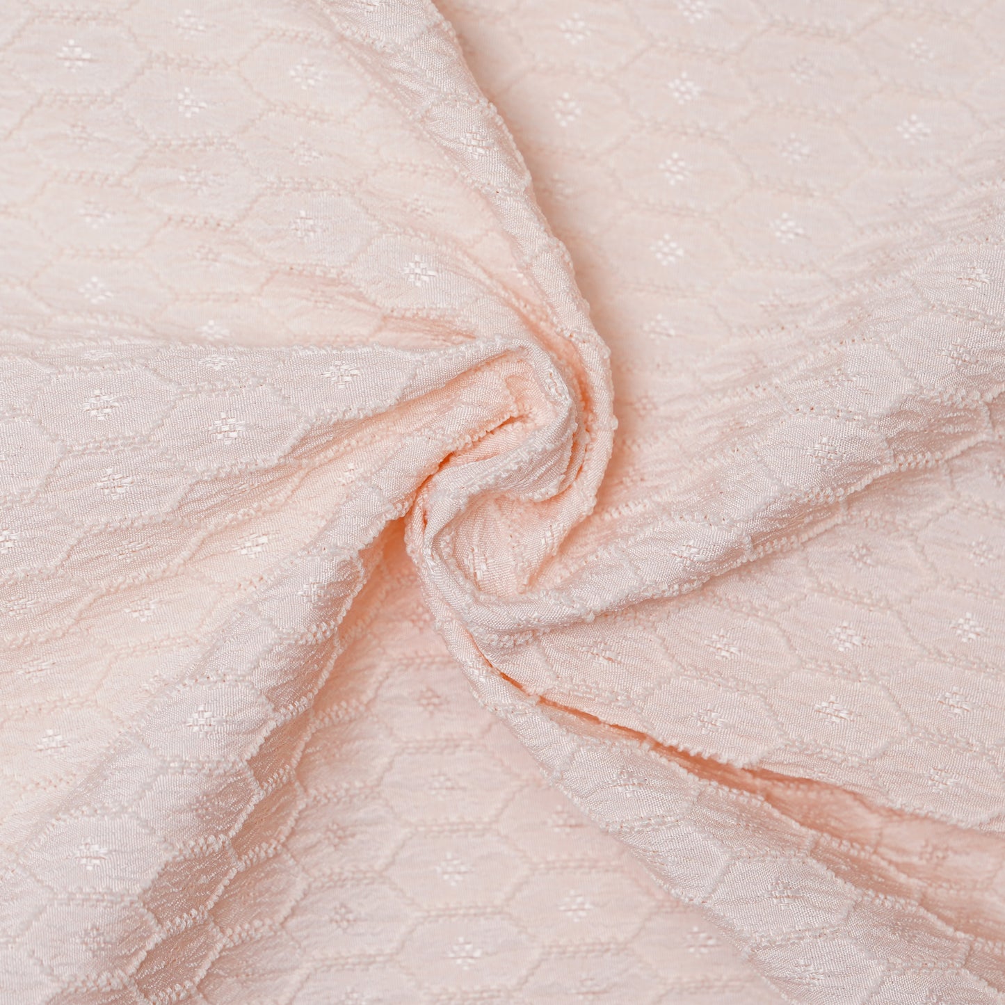 Peach | Geometric Pattern | Mandarin Collar Shirt