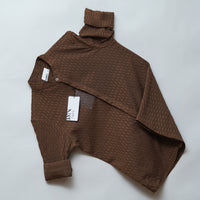 Coffee | Geometric Pattern | Mandarin Collar Shirt